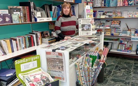 Montse Martí, aquest matí al seu establiment.