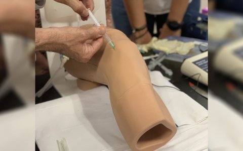 Formació en infiltracions a metges de les Terres de l’Ebre.  (Foto: ICS)